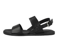 Clarks Femme Karsea Strap Sandale, Cuir Noir Noir, 38.5 EU