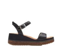 Clarks Femme Kassanda Lily Sandale, Black Leather, 36.5 EU