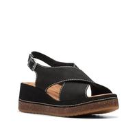 Clarks Femme Kassanda Step Sandale, Noir Nubuck, 36.5 EU
