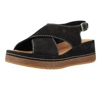 Clarks Femme Kassanda Step Sandale, Noir/Nubuck, 41 EU