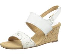 Clarks Femme Kyarra Faye Sandales, Cuir Blanc, 38.5 EU