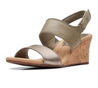 Clarks Femme Kyarra Faye Sandales, Olive Leather, 38.5 EU