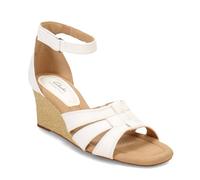 Clarks Femme Kyarra Joy Sandale cale, Cuir Blanc, 42 EU