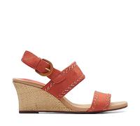 Clarks Femme Kyarra Rose Sandale cale, Nubuck Blush, 38.5 EU