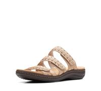 Clarks Femme Laurieann Cove Sandale Plate, Cuir de Sable, 39 EU