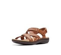 Clarks Sandales plates Laurieann Rena pour femme, Tan Combi, 9 UK Wide