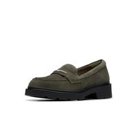 Clarks Femme Lauryl Step Mocassin Penny, Vert Olive foncé, 40 EU