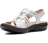 Clarks Femme Leisa Janna Sandale, Cuir Blanc, 40 EU