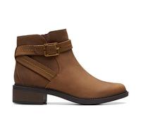 Clarks Femme Maye Strap Bottines Chelsea, Marron foncé Lea, 39 EU Étroit