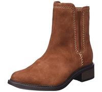 Clarks Femme Maye Zip Bottes Tendance, Dark Tan Suede, 36 EU
