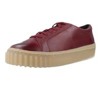 Clarks Femme Mayhill Walk Basket, Cuir Rouge Bourgogne, 36 EU