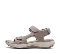 Clarks Femme Mira Bay Sandale Plate, Stone Textile, 37 EU Large