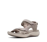 Clarks Femme Mira Bay Sandale Plate, Stone Textile, 41 EU Large