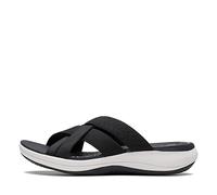 Clarks Femme Mira Grove Sandale Plate, Textile Noir, 38 EU