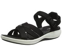 Clarks Femme Mira Tide Sandale, Noir, 39.5 EU
