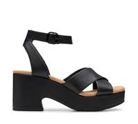 Clarks Femme Nerisa Pearl Sandale, Black/Black, 40 EU