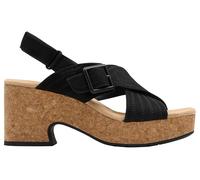 Clarks Femme Nerisa West Sandale, Black Nubuck, 35.5 EU