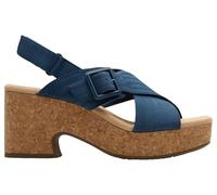 Clarks Femme Nerisa West Sandale, Navy Nubuck, 35.5 EU
