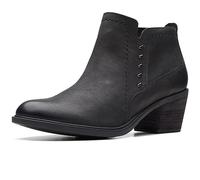 Clarks Femme Neva Lo Bottine Chukka, Cuir Noir, 39.5 EU