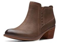 Clarks Femme Neva Lo Bottine Chukka, Dark Tan Lea, 42 EU