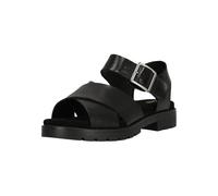Clarks Femme Orinoco Cross Sandale, Black Leather, 38 EU