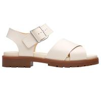Clarks Femme Orinoco Cross Sandale, Cream Leather, 37.5 EU