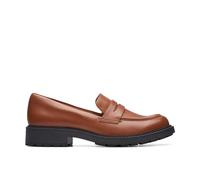Clarks Femme Orinoco2 Mocassin Penny, Dark Tan Lea, 35.5 EU