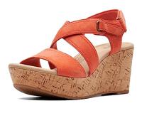 Clarks Femme Rose Way Sandales, Noir, 36 EU