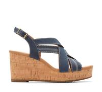 Clarks Femme Sabina Sling Sandale, Navy Nubuck, 38 EU