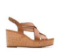 Clarks Femme Sabina Sling Sandale, Tan Leather, 40 EU
