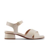 Clarks Femme Serina35 Cross Sandale, Cream Leather, 36 EU