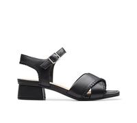 Clarks Femme Serina35 Cross Sandale, Noir, 42 EU
