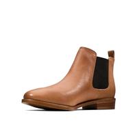 Clarks Femme Taylor Shine Bottes Chelsea, Tan Leather, 37 EU