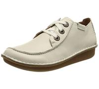 Clarks Femme Tissu Oxford, Cuir, Cuir Blanc, 36 EU
