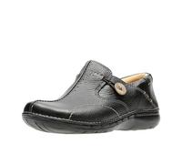 Clarks Femme Un.Loop Mocassin, Cuir Noir, 40 EU