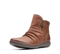 Clarks Femme Un Loop Top Botte Tendance, Dark Tan Lea 050, 38 EU