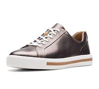Clarks Femme Un Maui Lace Derbys, Argenté (Pebble Metalic-), 37 EU