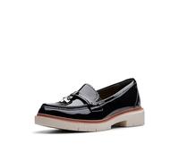 Clarks Femme Westlynn Bella Mocassin, Synthétique Verni Noir, 41 EU Large