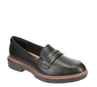 Clarks Femme Westlynn Glow Mocassin Penny, Cuir Noir, 38.5 EU Large