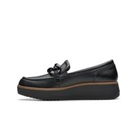 Clarks Femme Zylah May Mocassin, Black Leather, 36 EU