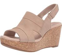 Clarks Femmes Sandales Compensées Couleur Beige Sand Nubuck Taille 35.5 EU / 5 U