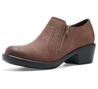 Clarks Fermeture éclair Kynnzie pour femme | Baskets décontractées zippées, cuir, semelle intérieure en mousse à point rembourré