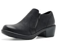 Clarks Fermeture éclair Kynnzie pour femme | Baskets décontractées zippées, cuir, semelle intérieure en mousse à point rembourré