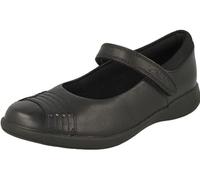 Clarks Fille Etch Beam K Ballerines, Cuir Noir, 32.5 EU