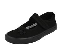 CLARKS Garçon Fille Hopper Go Ballerines, Black Fabric, 25.5 EU