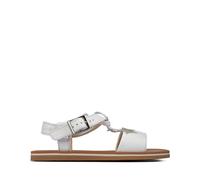 Clarks Finch Summer K Sandale, Cuir Blanc, 32 EU