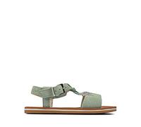 Clarks Finch Summer T Sandale, Daim Vert Clair, 25.5 EU