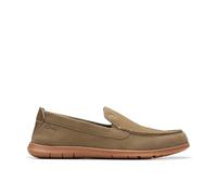 Clarks Flexway Step, Semelle de Mocassin, Olive Suede,