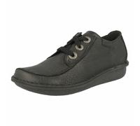 Clarks Funny Dream, Derbys femme, Noir (Black Leather -), 41 EU