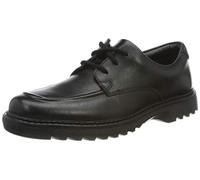 Clarks garçon Asher Grove Derbys, Noir (Black Leather Black Leather), 37 EU